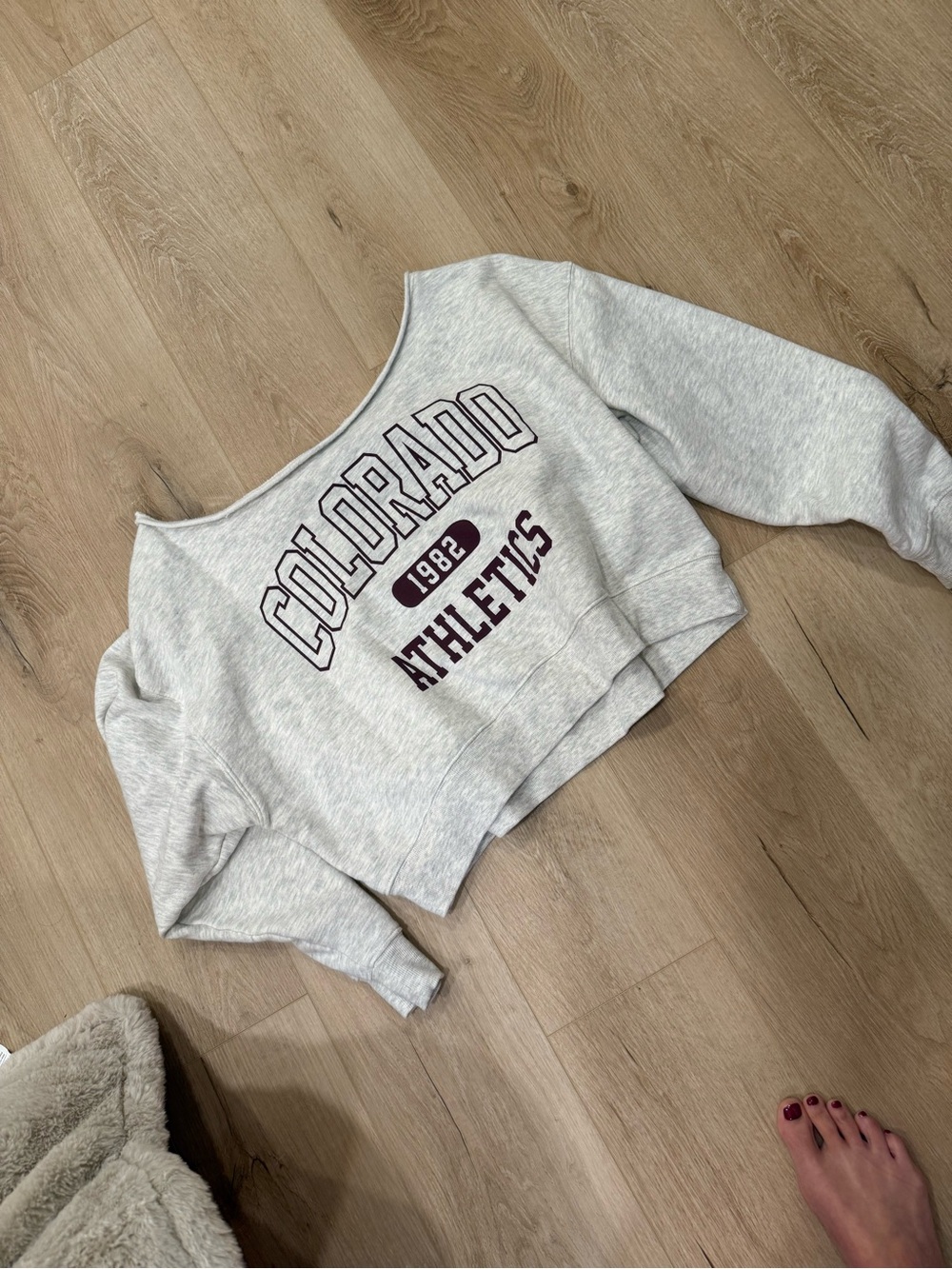 Colorado Athletics Cropped Sweatshirt - Light Gray